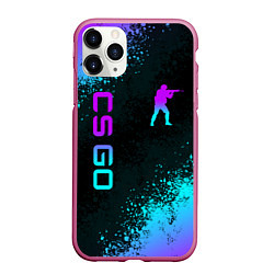 Чехол iPhone 11 Pro матовый CS GO NEON SYMBOL STYLE SKIN КС ГО НЕОН