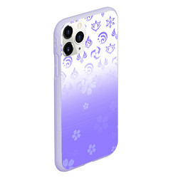 Чехол iPhone 11 Pro матовый GENSHIN IMPACT SYMBOL PATTERN SAKURA САКУРА, цвет: 3D-светло-сиреневый — фото 2
