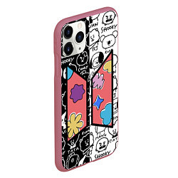 Чехол iPhone 11 Pro матовый Permission To Dance SPLIT BT21, цвет: 3D-малиновый — фото 2