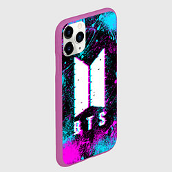 Чехол iPhone 11 Pro матовый НЕОНОВЫЙ БТС NEON BTS, цвет: 3D-фиолетовый — фото 2