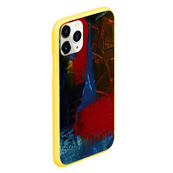 Чехол iPhone 11 Pro матовый СТАРАЯ КРАСКА, цвет: 3D-желтый — фото 2