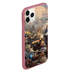 Чехол iPhone 11 Pro матовый Битва Рыцарского ордена Империи, цвет: 3D-малиновый — фото 2