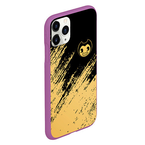 Чехол iPhone 11 Pro матовый Bendy and the ink machine - Вектор / 3D-Фиолетовый – фото 2