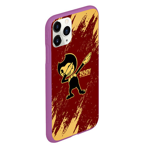 Чехол iPhone 11 Pro матовый Bendy and the ink machine - Dabbing / 3D-Фиолетовый – фото 2