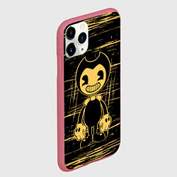 Чехол iPhone 11 Pro матовый Bendy and the ink machine - Бенди, цвет: 3D-малиновый — фото 2