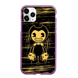 Чехол iPhone 11 Pro матовый Bendy and the ink machine - Бенди, цвет: 3D-фиолетовый