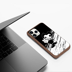 Чехол iPhone 11 Pro матовый Bendy and the ink machine - Bendy, цвет: 3D-коричневый — фото 2