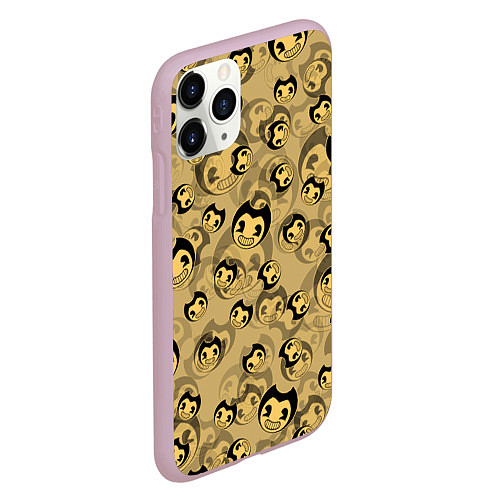 Чехол iPhone 11 Pro матовый PATTERN BENDY AND THE INK MACHINE / 3D-Розовый – фото 2