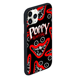 Чехол iPhone 11 Pro матовый Poppy Playtime Huggy Wuggy Smile, цвет: 3D-черный — фото 2