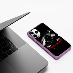 Чехол iPhone 11 Pro матовый DISTURBED THE GUY ЛИЦО ДЕМОНА, цвет: 3D-фиолетовый — фото 2