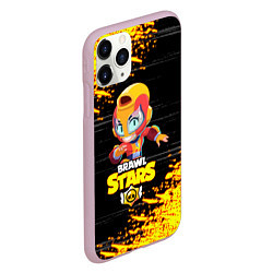 Чехол iPhone 11 Pro матовый BRAWL STARS MAX НЕОНОВЫЕ ШТРИХИ, цвет: 3D-розовый — фото 2