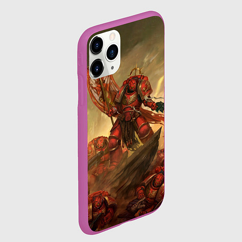 Чехол iPhone 11 Pro матовый Красные скорпионы / 3D-Фиолетовый – фото 2