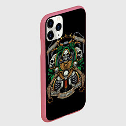 Чехол iPhone 11 Pro матовый Капелланус, цвет: 3D-малиновый — фото 2