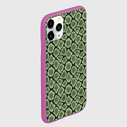 Чехол iPhone 11 Pro матовый Змеиная Шкура Snake, цвет: 3D-фиолетовый — фото 2