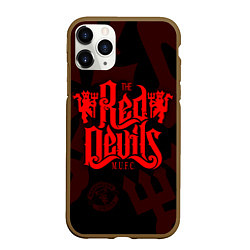 Чехол iPhone 11 Pro матовый МАНЧЕСТЕР ЮНАЙТЕД КРАСНЫЕ ДЬЯВОЛЫ RED DEVILS