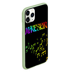 Чехол iPhone 11 Pro матовый MANESKIN ЦВЕНОЙ МУЗЫКАЛЬНЫЙ, цвет: 3D-салатовый — фото 2