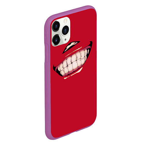 Чехол iPhone 11 Pro матовый Sukunas Smile / 3D-Фиолетовый – фото 2