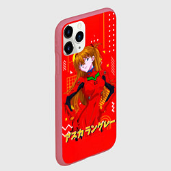 Чехол iPhone 11 Pro матовый Аска Лэнгли Сорью Evangelion, цвет: 3D-малиновый — фото 2
