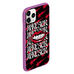 Чехол iPhone 11 Pro матовый MANESKIN LOGO ГУБЫ, цвет: 3D-фиолетовый — фото 2