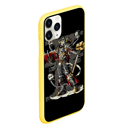 Чехол iPhone 11 Pro матовый Адепт некронов / 3D-Желтый – фото 2