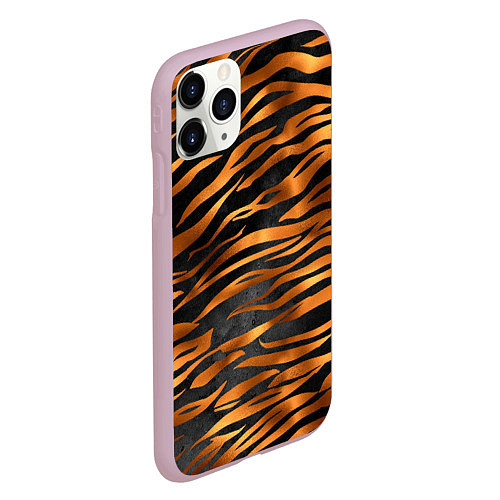 Чехол iPhone 11 Pro матовый В шкуре тигра / 3D-Розовый – фото 2