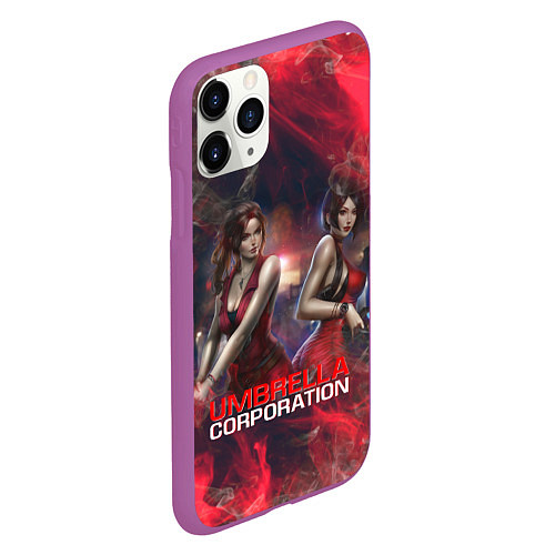 Чехол iPhone 11 Pro матовый UMBRELLA CORP АМБРЕЛЛА КОРП RESIDENT EVIL / 3D-Фиолетовый – фото 2