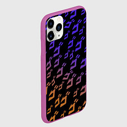 Чехол iPhone 11 Pro матовый JOJOS BIZARRE ADVENTURE PATTERN, цвет: 3D-фиолетовый — фото 2