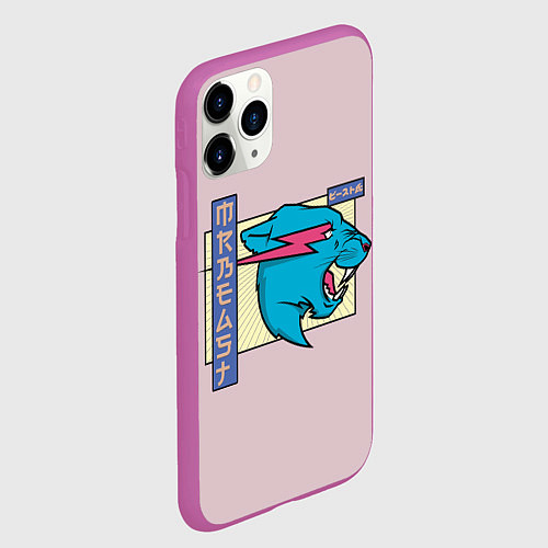 Чехол iPhone 11 Pro матовый Mr Beast Japan Full Print / 3D-Фиолетовый – фото 2