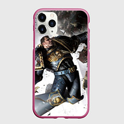 Чехол iPhone 11 Pro матовый Космодесантник в деле Арт, цвет: 3D-малиновый