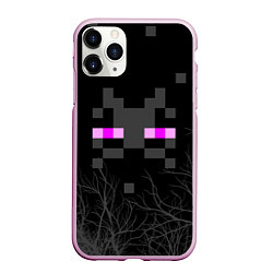 Чехол iPhone 11 Pro матовый ЭНДЕРМЕН МАЙНКРАФТ MINECRAFT, цвет: 3D-розовый