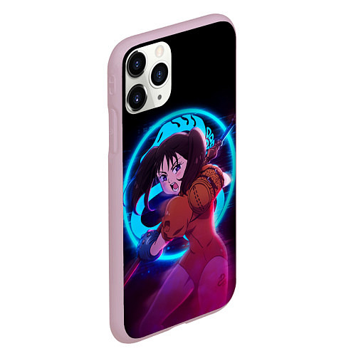 Чехол iPhone 11 Pro матовый DIANE SEVEN DEADLY SINS NEON ДИАНА / 3D-Розовый – фото 2