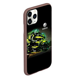 Чехол iPhone 11 Pro матовый YAMAHA - famous racing team!, цвет: 3D-коричневый — фото 2