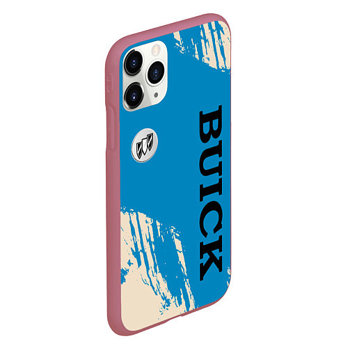 Чехол iPhone 11 Pro матовый Buick Logo emblem / 3D-Малиновый – фото 2