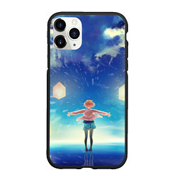 Чехол iPhone 11 Pro матовый Курияма фонари, цвет: 3D-черный