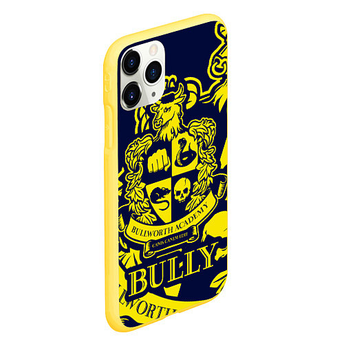 Чехол iPhone 11 Pro матовый Bully, Bullworth Academy / 3D-Желтый – фото 2