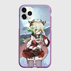 Чехол iPhone 11 Pro матовый Новогодняя Сахароза, цвет: 3D-фиолетовый