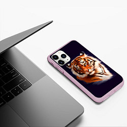 Чехол iPhone 11 Pro матовый Грозный Тигр Символ 2022 Года Tiger Beast, цвет: 3D-розовый — фото 2