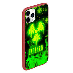 Чехол iPhone 11 Pro матовый НОВЫЙ ГОД В СТАЛКЕР ОГОНЬ 2022 STALKER NUCLEAR WIN, цвет: 3D-красный — фото 2