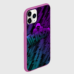 Чехол iPhone 11 Pro матовый WATCH DOGS DED SEC NEON, цвет: 3D-фиолетовый — фото 2