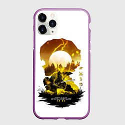 Чехол iPhone 11 Pro матовый Зенитцу Клинок демонов, цвет: 3D-фиолетовый
