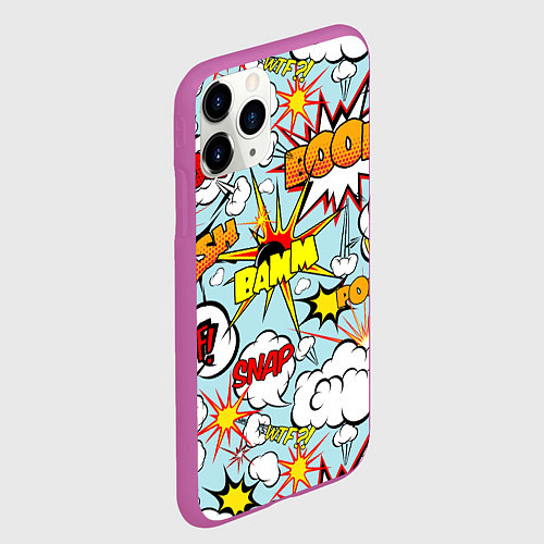 Чехол iPhone 11 Pro матовый BoOMbiT / 3D-Фиолетовый – фото 2