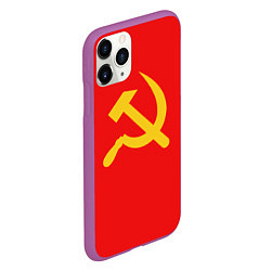 Чехол iPhone 11 Pro матовый Красный Советский союз, цвет: 3D-фиолетовый — фото 2