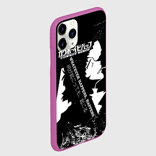 Чехол iPhone 11 Pro матовый Ичиго, Бякуя, Тосиро и Гин - Bleach / 3D-Фиолетовый – фото 2