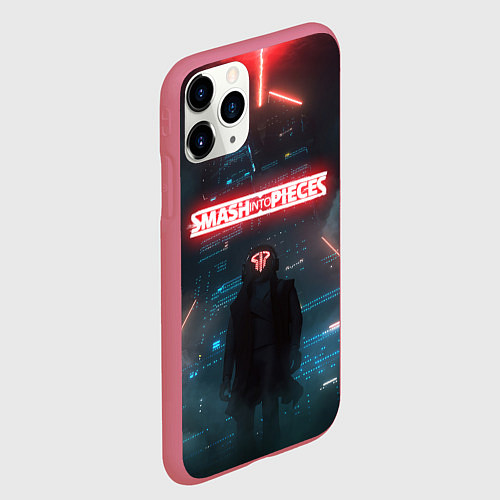 Чехол iPhone 11 Pro матовый Smash Into Pieces Big Bang Neon man / 3D-Малиновый – фото 2