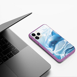 Чехол iPhone 11 Pro матовый Дельфин в лазурном океане, цвет: 3D-фиолетовый — фото 2