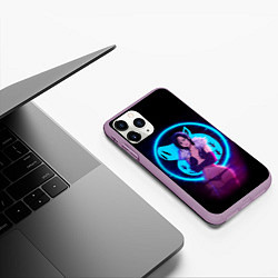 Чехол iPhone 11 Pro матовый МЕРЛИН 7 СМЕРТНЫХ ГРЕХОВ НЕОН, цвет: 3D-сиреневый — фото 2