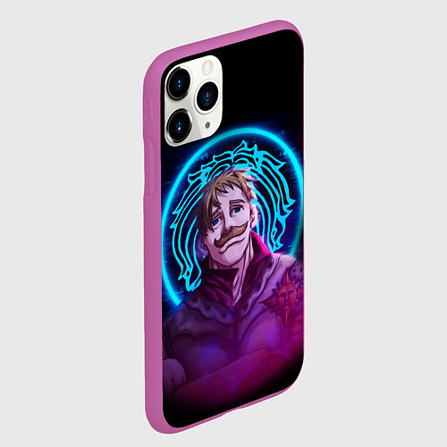 Чехол iPhone 11 Pro матовый ЭСКАНОР 7 СМРТЕНЫХ ГРЕХОВ НЕОН / 3D-Фиолетовый – фото 2