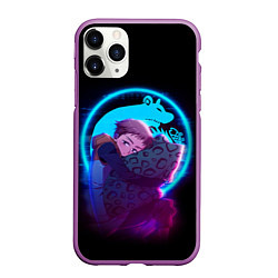 Чехол iPhone 11 Pro матовый КИНГ 7 СМЕРТНЫХ ГРЕХОВ НЕОН, цвет: 3D-фиолетовый