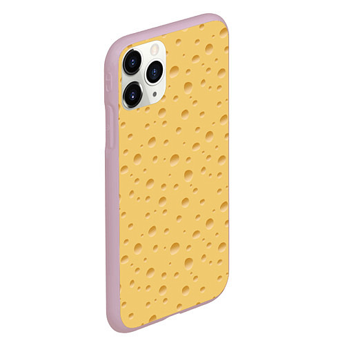 Чехол iPhone 11 Pro матовый Сыр - Cheese / 3D-Розовый – фото 2