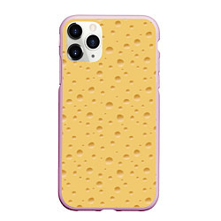 Чехол iPhone 11 Pro матовый Сыр - Cheese, цвет: 3D-розовый